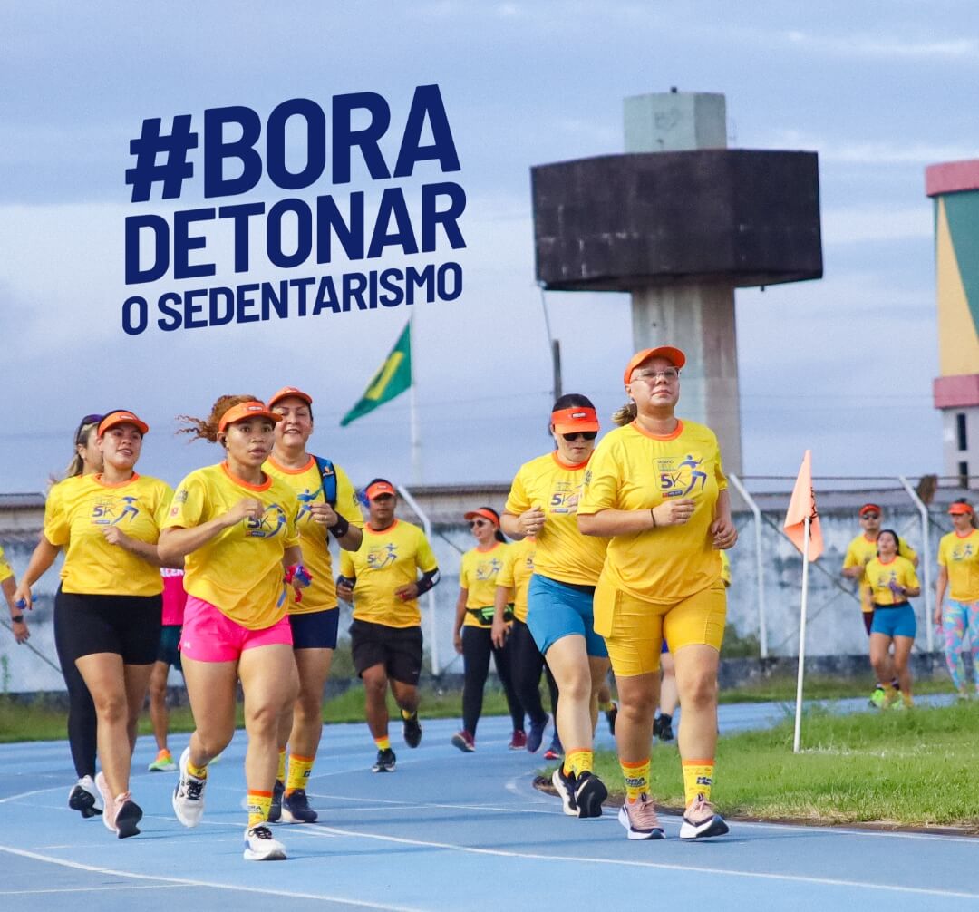 #bora detonar o sedentarismo - pessoas correndo no primeiro desafio 5km
